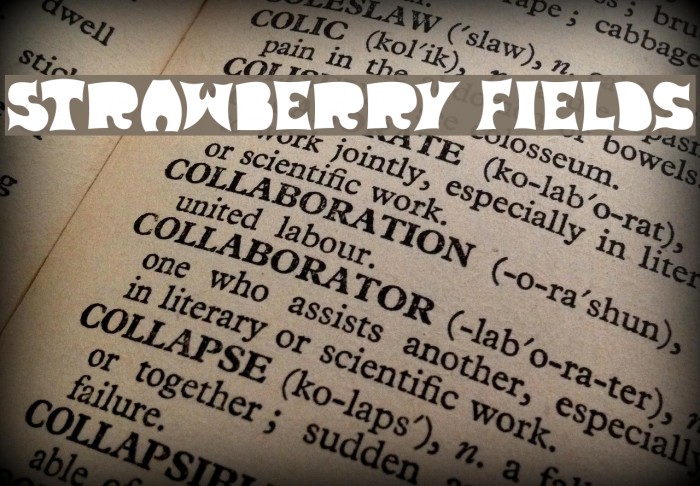 Strawberry Fields Font examples