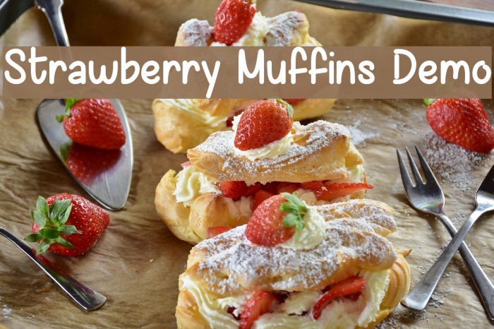 Strawberry Muffins Demo Font examples
