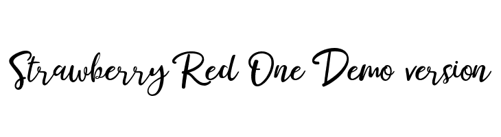Strawberry Red One Demo version  Скачать бесплатные шрифты