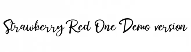 Strawberry Red One Demo version  font caratteri gratis