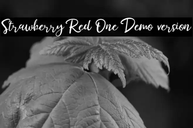 Strawberry Red One Demo version Font examples