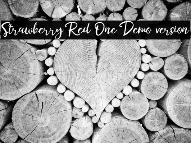 Strawberry Red One Demo version Font examples