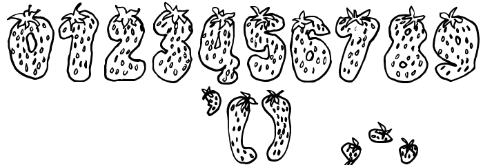 Strawberry Regular Font OTHER CHARS