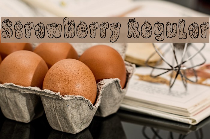 Strawberry Regular Font examples