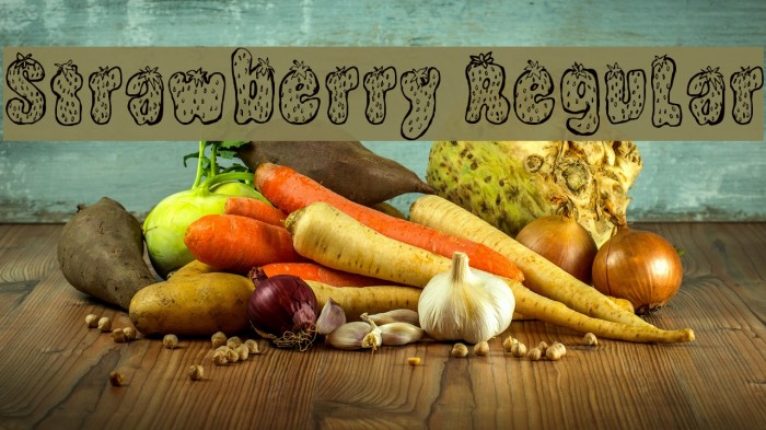 Strawberry Regular Font examples