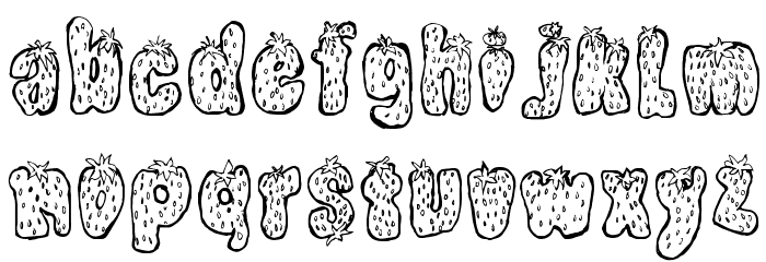 Strawberry Regular Font LOWERCASE