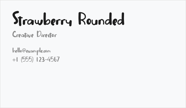 Strawberry Rounded Business Card