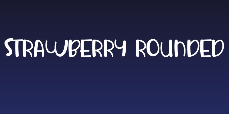 Strawberry Rounded Social Header
