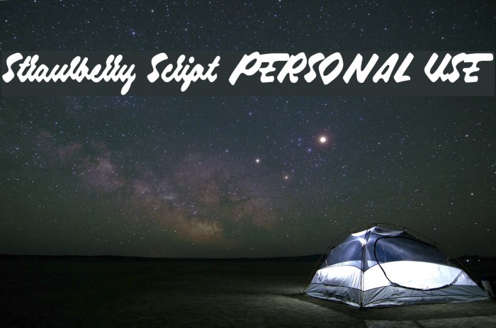 Strawberry Script PERSONAL USE Font examples