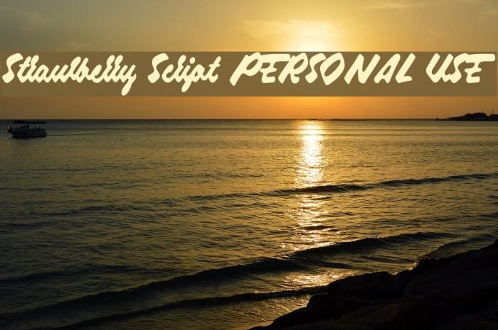 Strawberry Script PERSONAL USE Font examples
