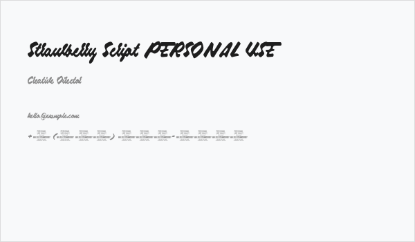 Strawberry Script PERSONAL USE Business Card