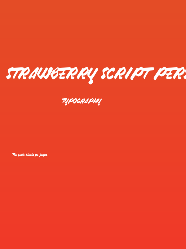 Strawberry Script PERSONAL USE Poster