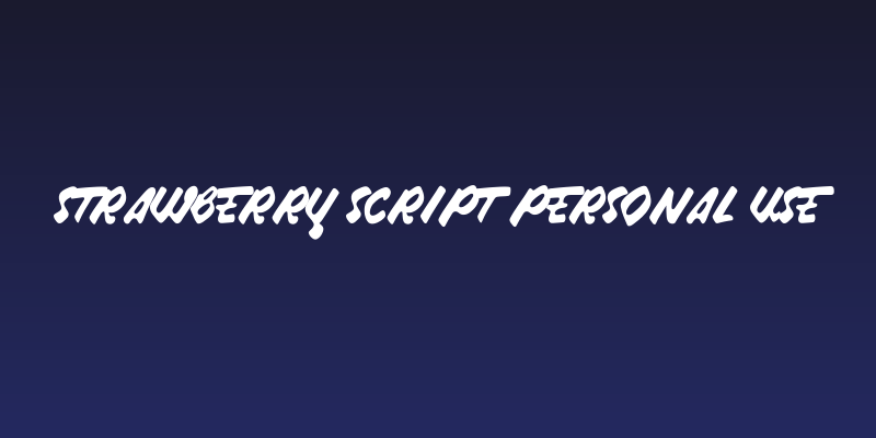 Strawberry Script PERSONAL USE Social Header