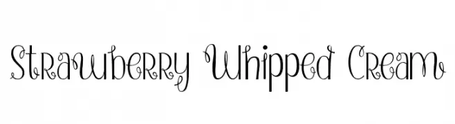 Strawberry Whipped Cream  Frei Schriftart Herunterladen