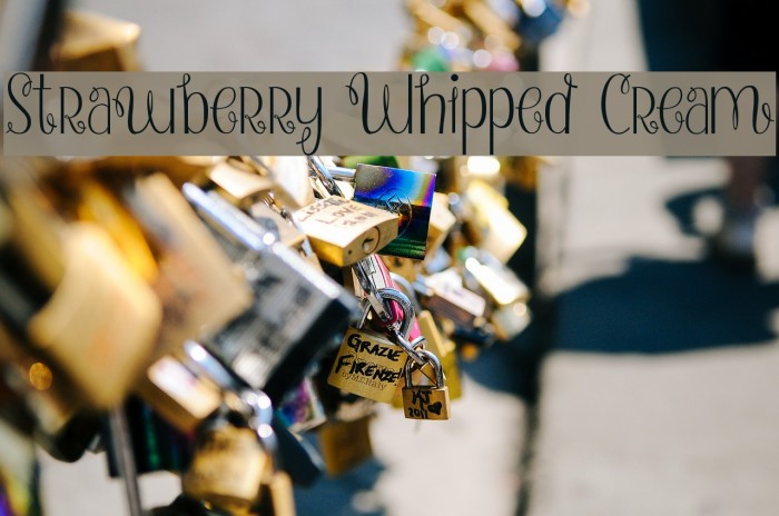 Strawberry Whipped Cream Font examples