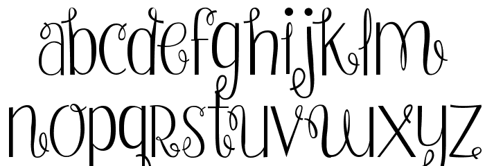 Strawberry Whipped Cream Font LOWERCASE