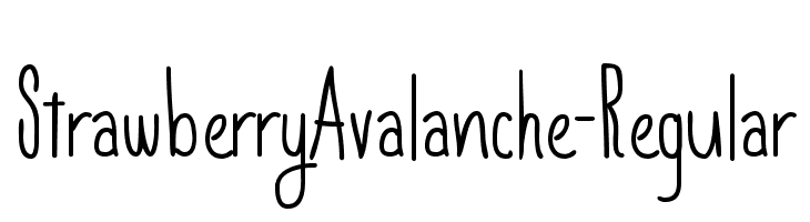 StrawberryAvalanche-Regular Font