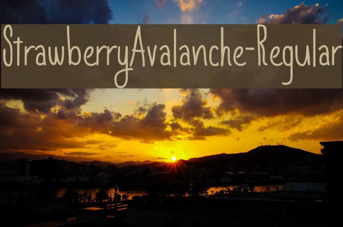 StrawberryAvalanche-Regular Font examples
