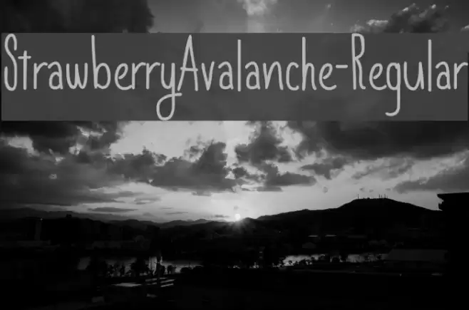 StrawberryAvalanche-Regular Font examples