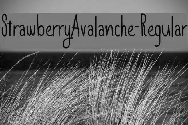 StrawberryAvalanche-Regular Font examples