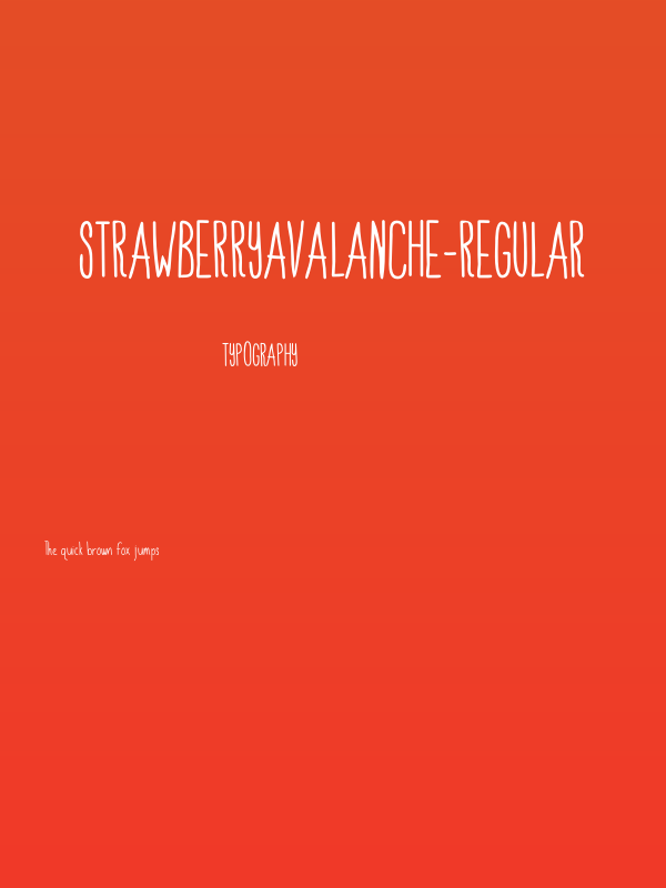StrawberryAvalanche-Regular Poster