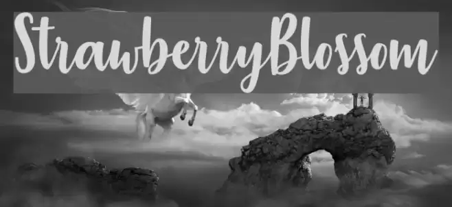 StrawberryBlossom Font examples