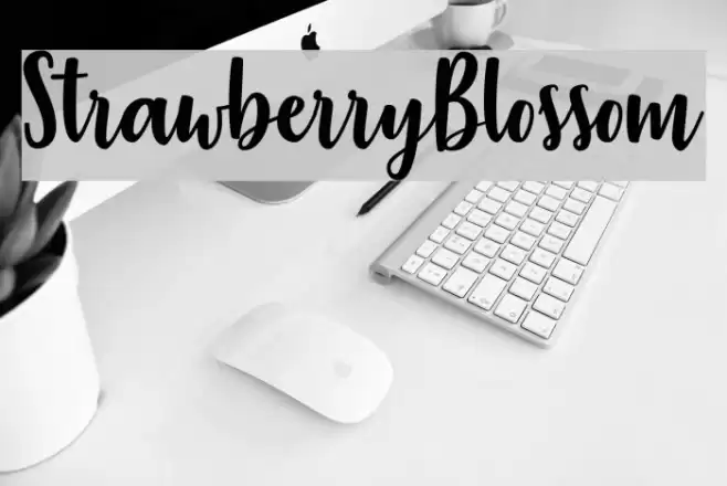 StrawberryBlossom Font examples