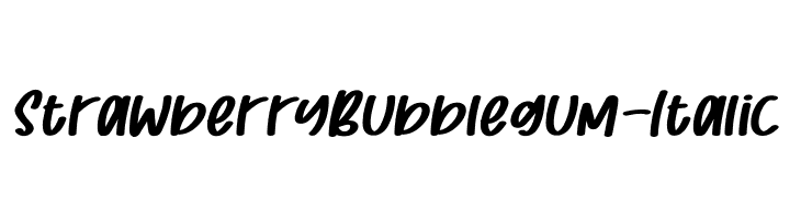 StrawberryBubblegum-Italic  नि: शुल्क फ़ॉन्ट्स डाउनलोड