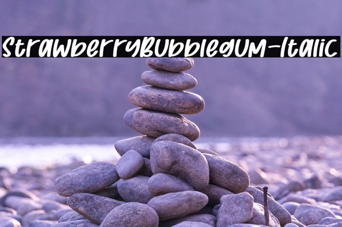 StrawberryBubblegum-Italic Example 1