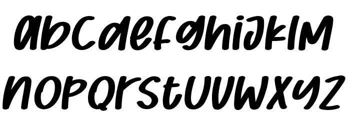 StrawberryBubblegum-Italic Font LOWERCASE
