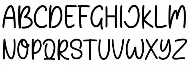 StrawberryCheesecake फ़ॉन्ट अपरकेस