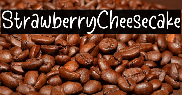 StrawberryCheesecake خط examples