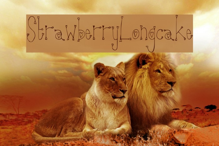 StrawberryLongcake Font examples