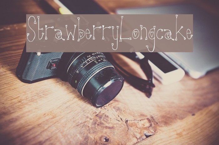 StrawberryLongcake Font examples