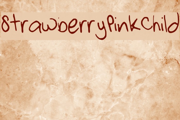 StrawberryPinkChild Font examples