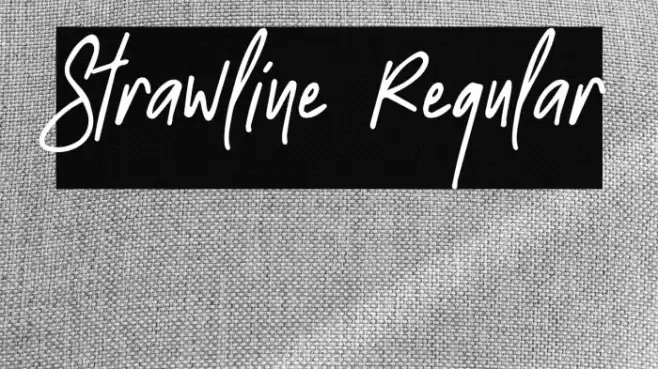 Strawline Regular फ़ॉन्ट examples