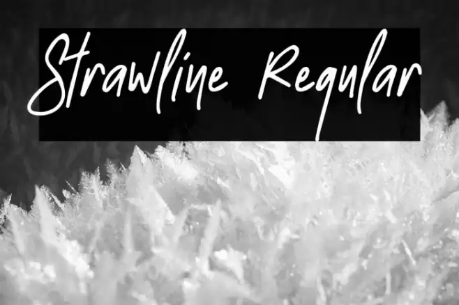 Strawline Regular फ़ॉन्ट examples
