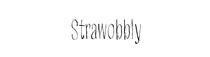 Strawobbly Schriftart