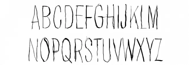 Strawobbly Schriftart Groß