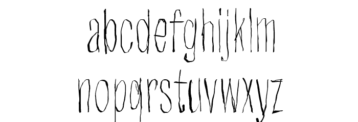 Strawobbly Font LOWERCASE