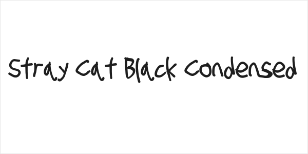 Stray Cat Black Condensed Logo