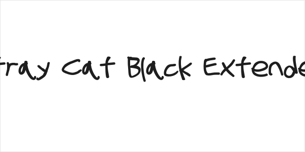 Stray Cat Black Extended Logo