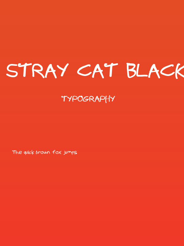 Stray Cat Black Extended Poster