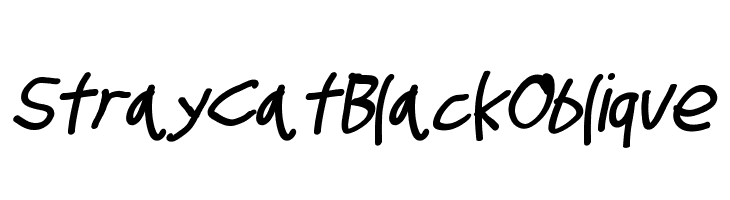 Stray Cat Black Oblique  नि: शुल्क फ़ॉन्ट्स डाउनलोड