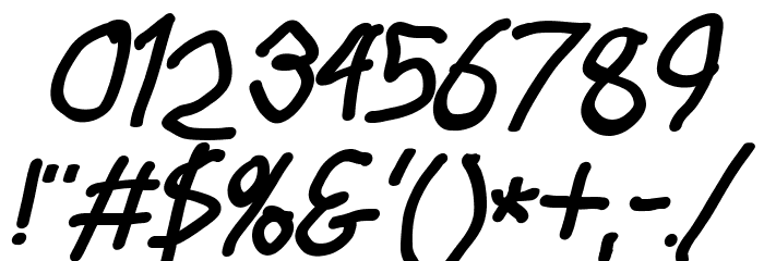 Stray Cat Black Oblique Font OTHER CHARS