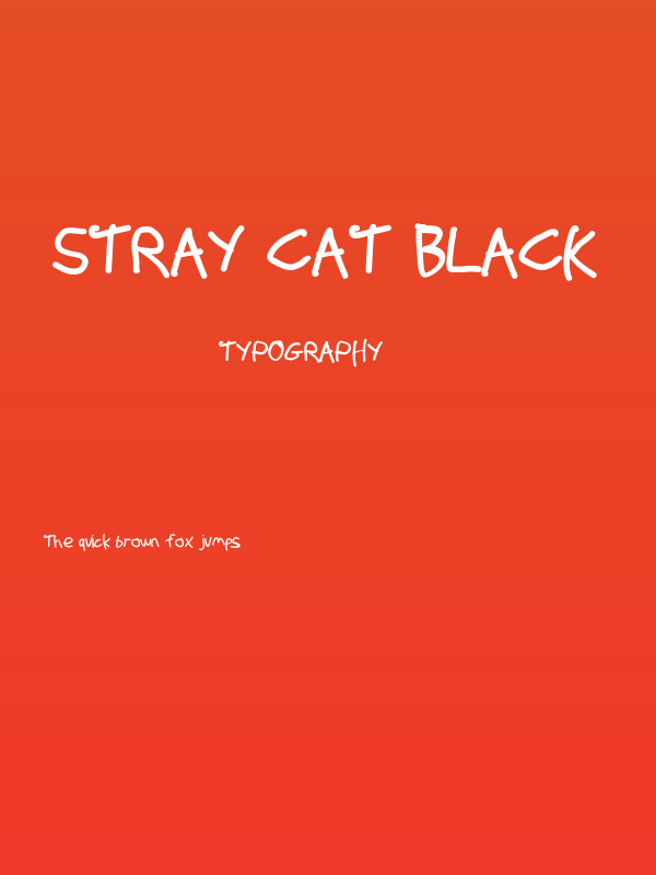 Stray Cat Black Poster