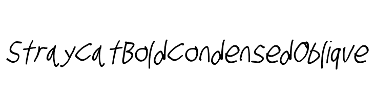 Stray Cat Bold Condensed Oblique  font caratteri gratis