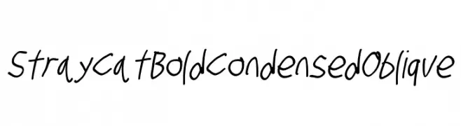 Stray Cat Bold Condensed Oblique  Frei Schriftart Herunterladen