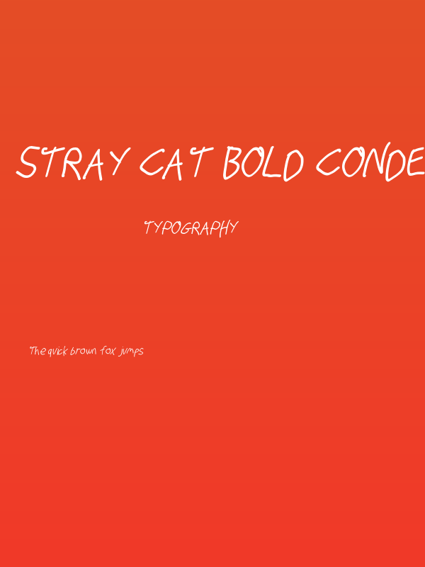 Stray Cat Bold Condensed Oblique Poster