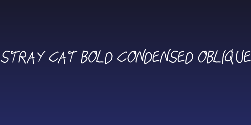 Stray Cat Bold Condensed Oblique Social Header
